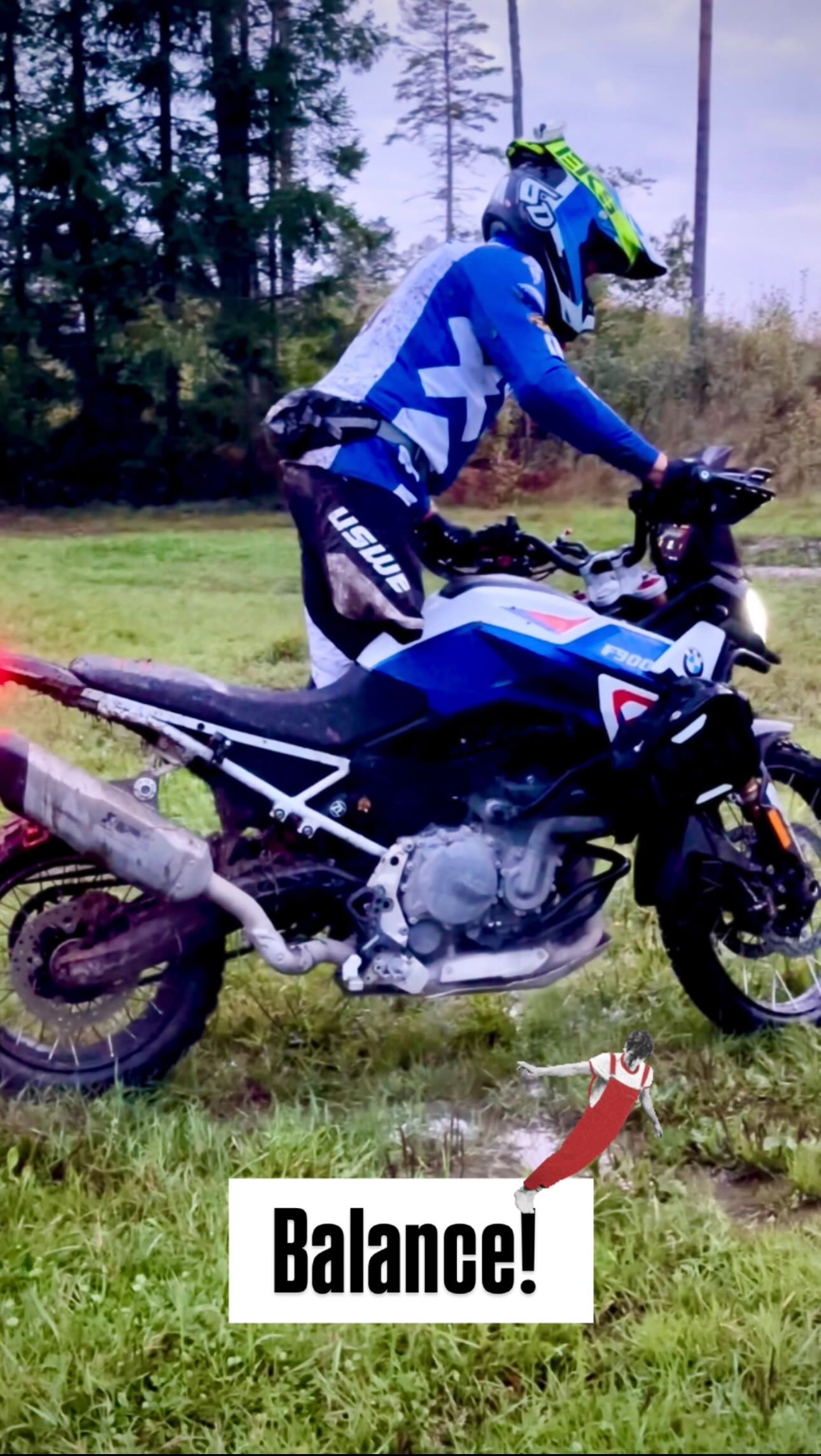 Instagram post by @jboive for Michelin. Caption reads: Running balance drills - in the mud… 😅
This adds....