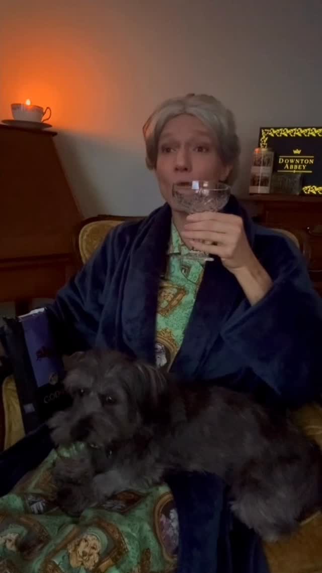 Instagram post by @thedowagersdressmaker for Godiva. Caption reads: Downton Abbey: The Grand Finale is now available....