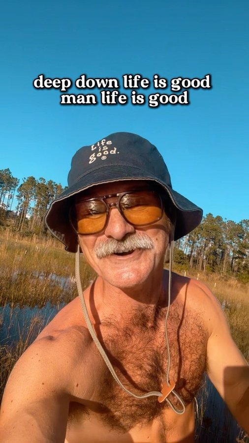 Instagram post by @unc.pappy for Life Is Good. Caption reads: [...] all of this goes to show me that life is....