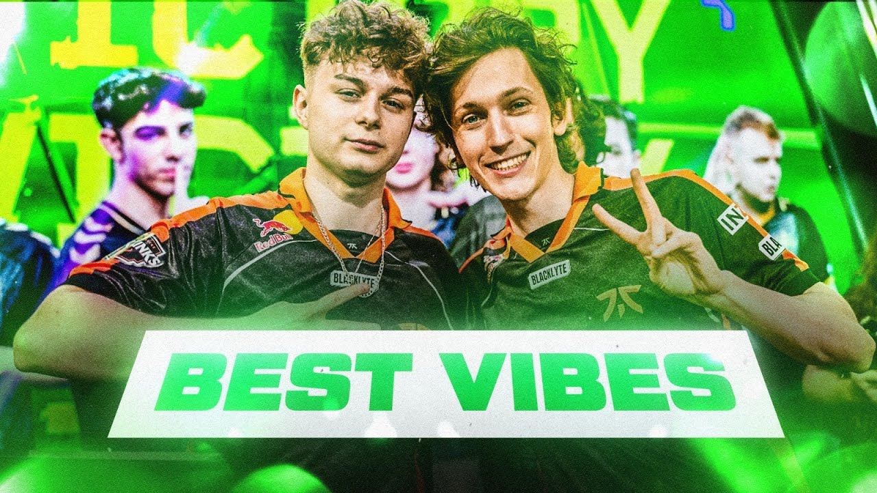 YouTube post by @fnaticvalorant for FNATIC. Caption reads: The Best Vibes In VALORANT Esports.