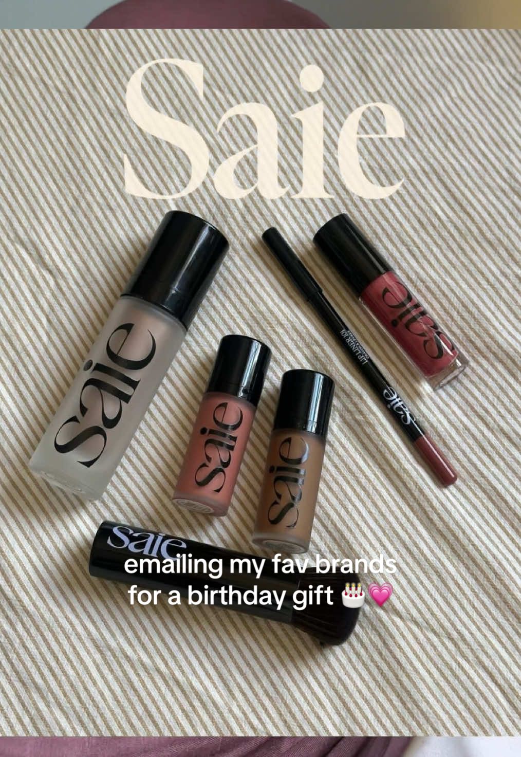 TikTok post by @lovenabeelah for SALT & STONE. Caption reads: Shooting my shot at my fav brands to celebrate my ....