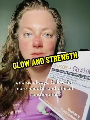 TikTok post by @rowanstarfall for Organixx. Caption reads: [...] creatine in one daily routine step! 🌿✨....