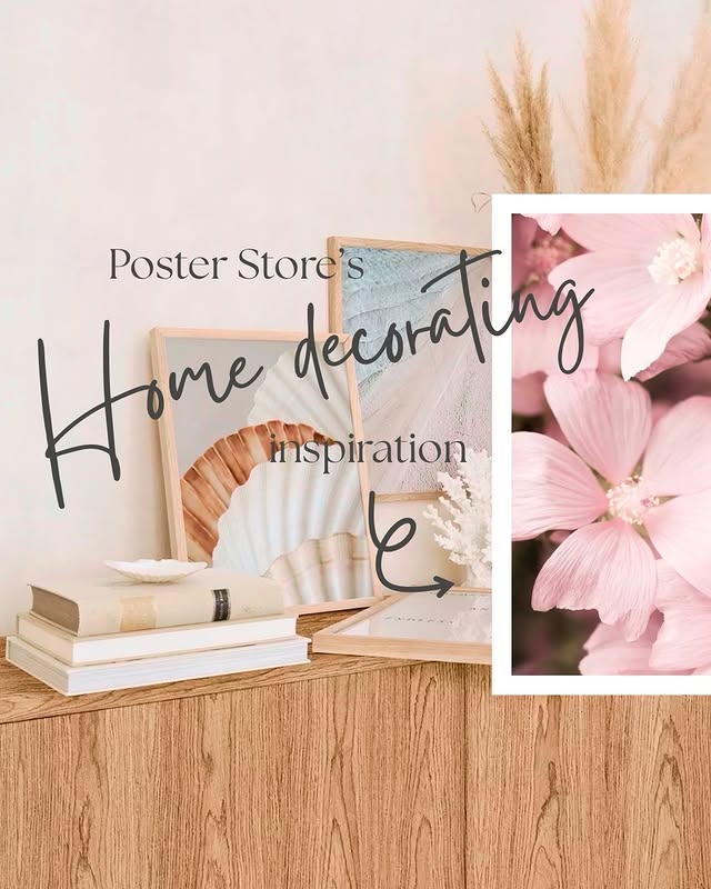 Instagram post by @thisis_kata for Poster Store. Caption reads: [...] 45% OFF posters! 🔗 Shop here:....