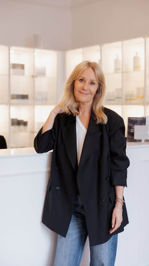 Instagram post by @nadinebaggott for Philip Kingsley. Caption reads: AD & CODE. How Philip Kingsley Saved My Hair So....