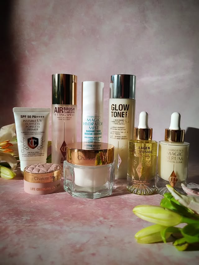 Instagram post by @malgorzata.wojas for Charlotte Tilbury. Caption reads: [...] of iconic skincare and makeup by Charlotte....