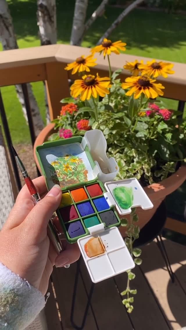 Instagram post by @alyssawhetstoneart for FuntoArt. Caption reads: Ready for cute and convenient watercolor you can....