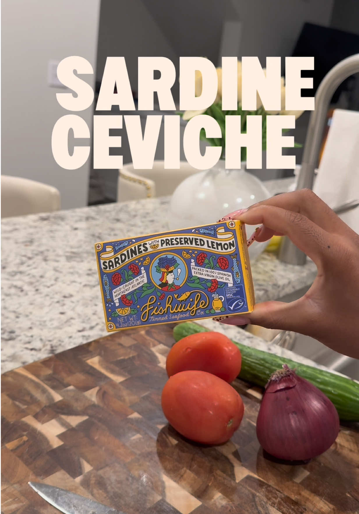 TikTok post by @sotonyeee for Fishwife. Caption reads: The best way to eat @Fishwife sardines #tinnedfish....