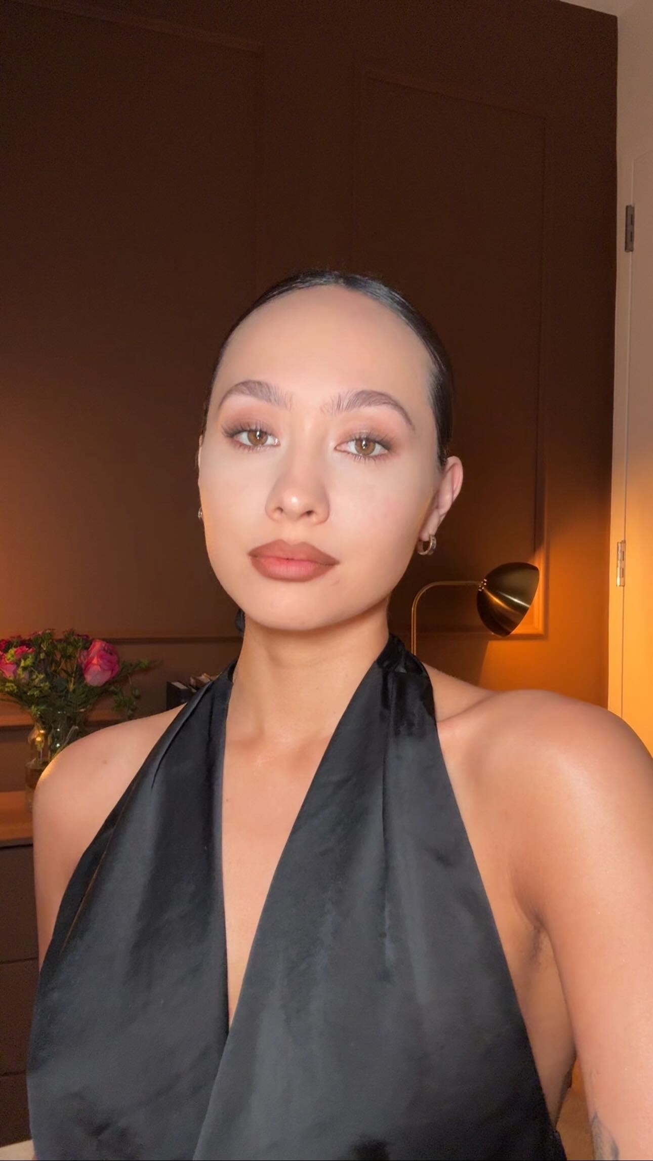 Instagram post by @zoekimkenealy for Andalou Naturals. Caption reads: getting the perfect full-coverage makeup that....