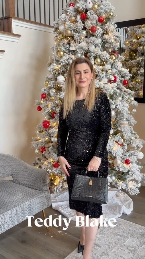 Instagram post by @amerikada.mutfak for Teddy Blake. Caption reads: ✨ Elevate your everyday style with timeless....