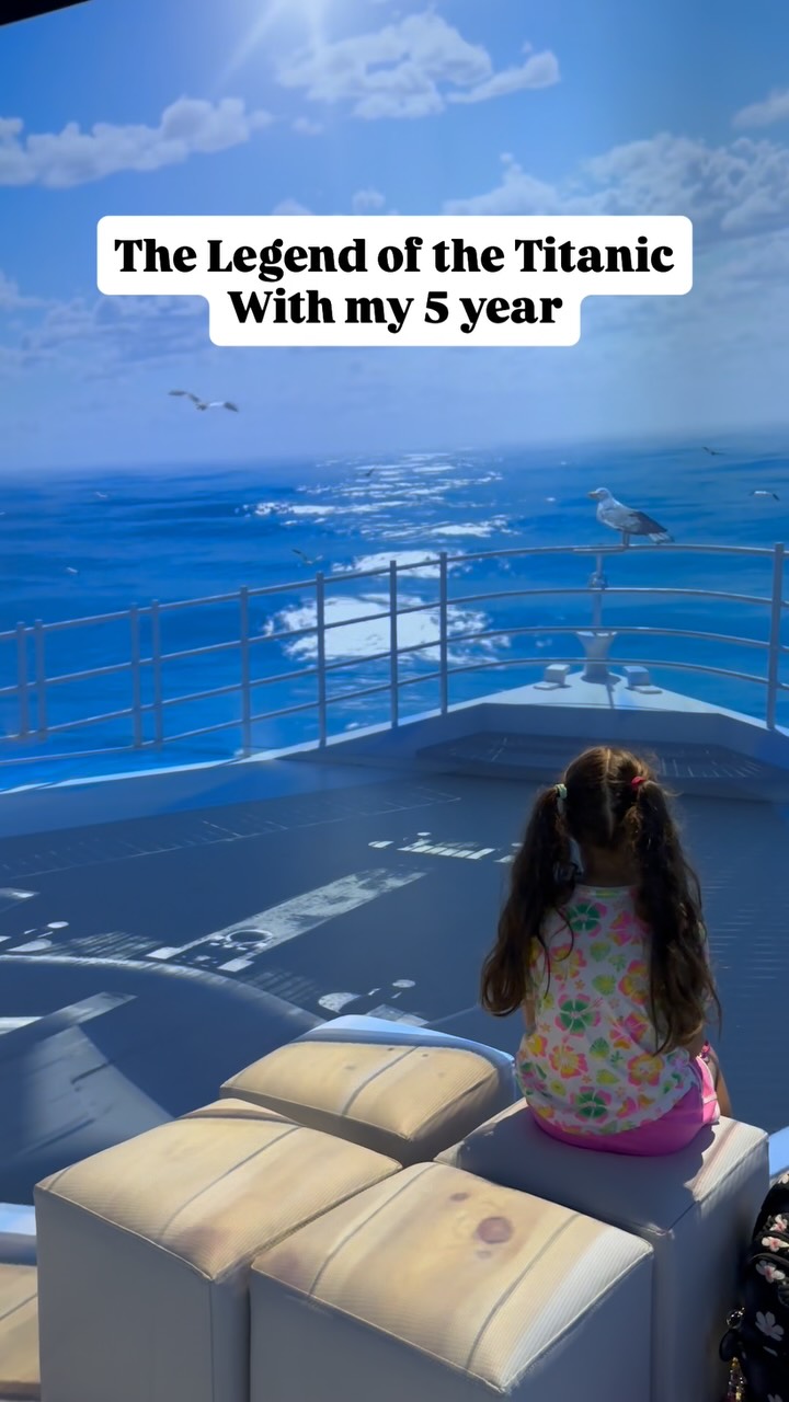 Instagram post by @thelondonlifewithtwokids for VISIT LONDON. Caption reads: Honest Review: The Legend of the Titanic at Dock....