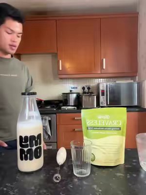TikTok post by @dreioxford for MYOM. Caption reads: [...] blend of matcha at home! Paired with....
