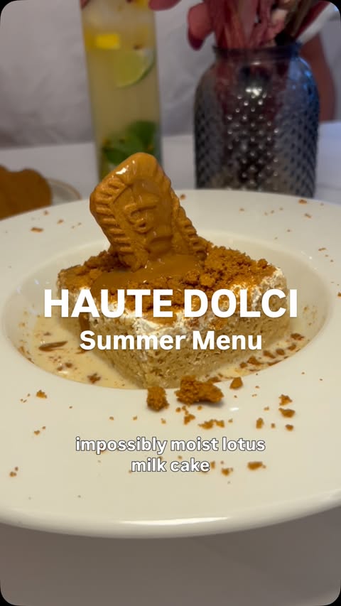 Instagram post by @beccaeatingthings for HAUTE DOLCI. Caption reads: [...] ad. We were lucky enough to visit....