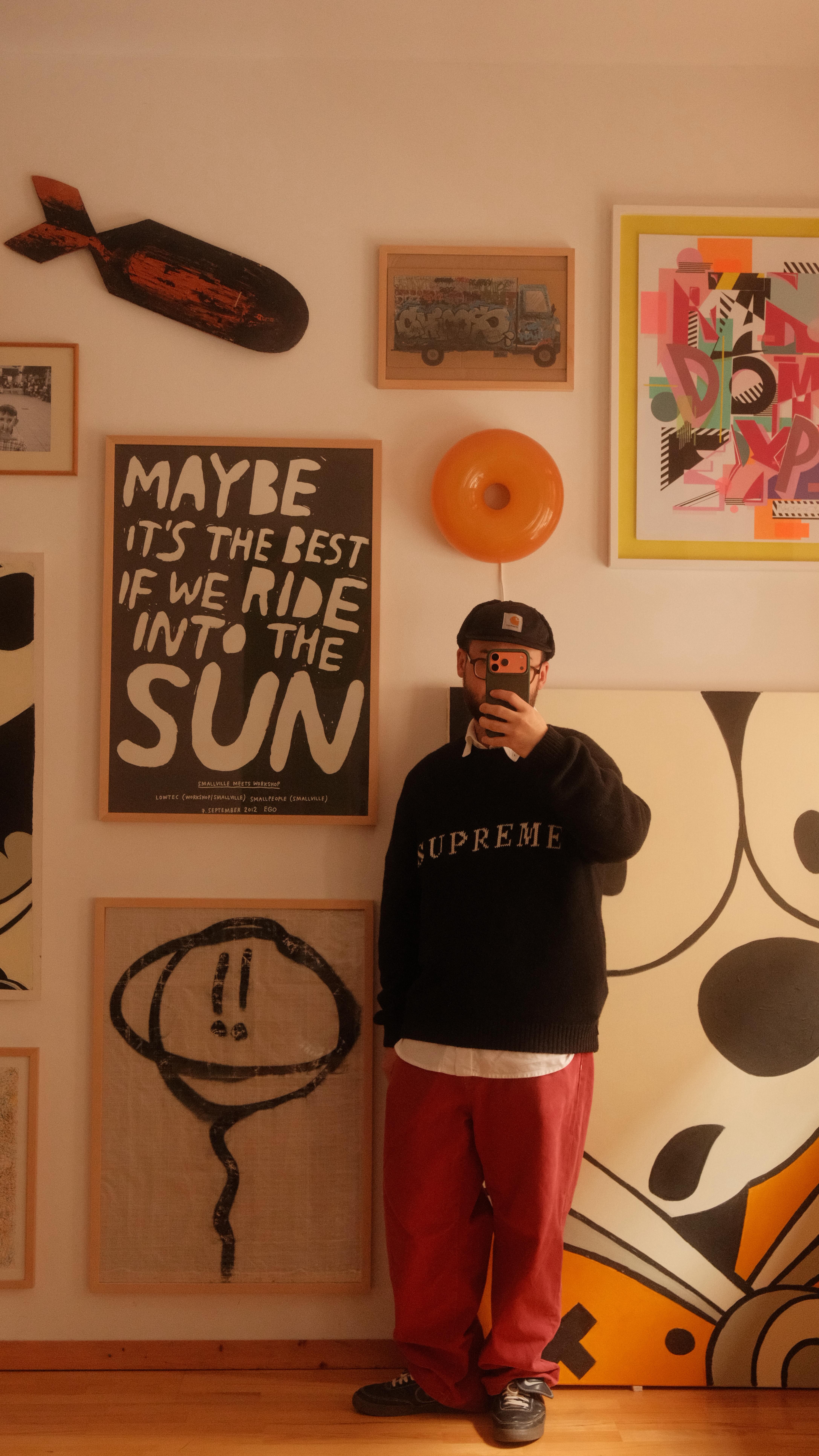 Instagram post by @shotsbycolin for Supreme. Caption reads: just a few f/w fits to steal this season in case....