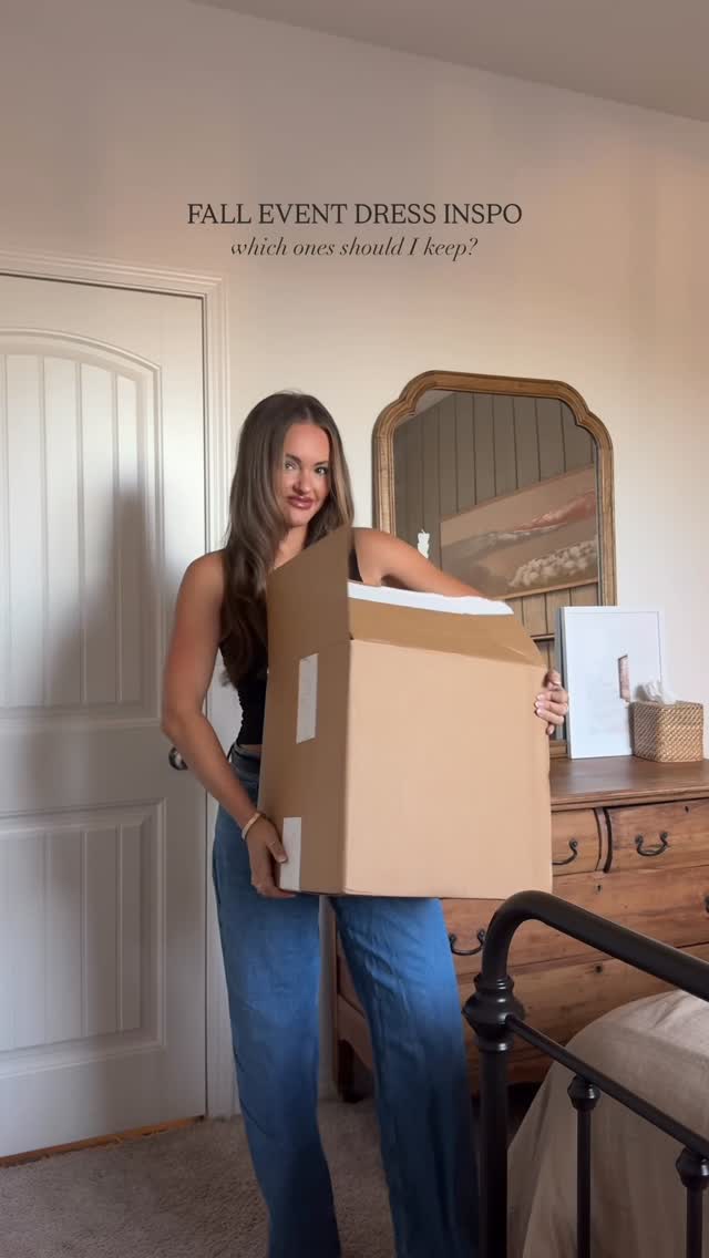 Instagram post by @maddieperry for Pink Lily. Caption reads: okay you guys decide which ones this time 👗 type....