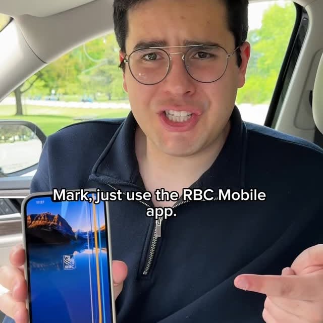 Instagram post by @m.a.rk for RBC. Caption reads: #ad Card lost or stolen? Don’t stress it, the @rbc....