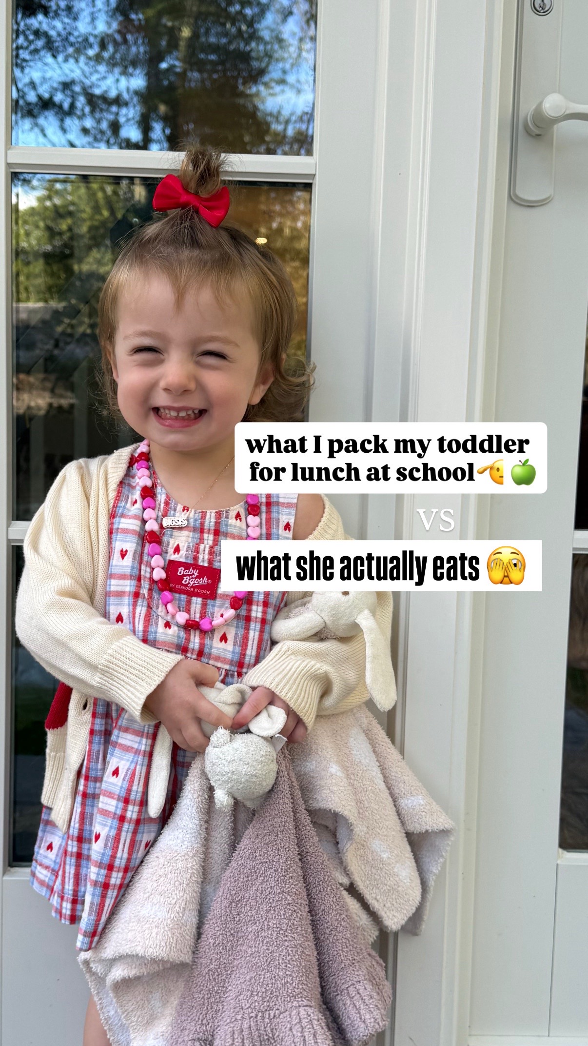 TikTok post by @lo_stein for Trader Joe's. Caption reads: Basically sponsored by @Trader Joe's #toddler....