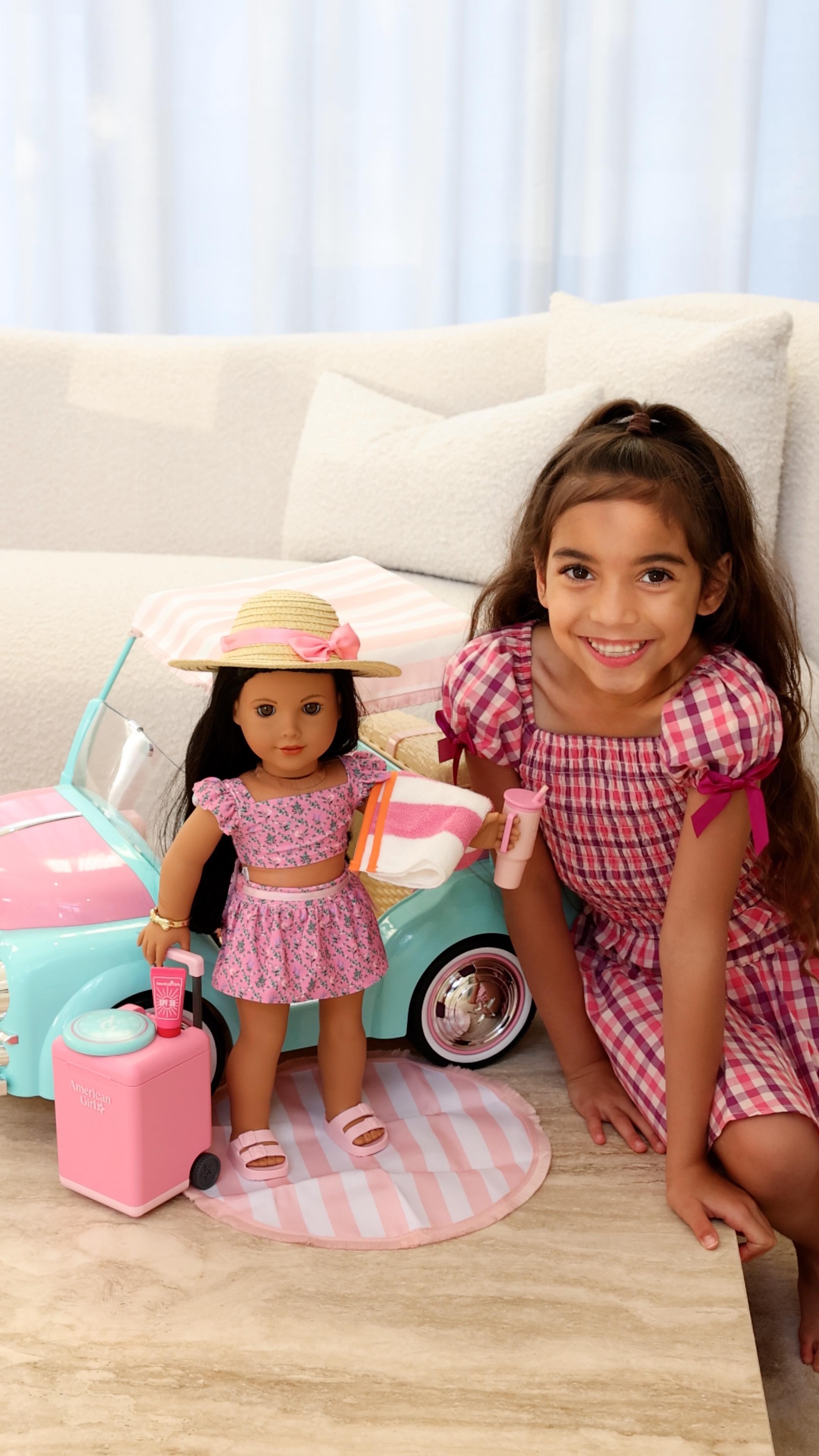 Instagram post by @jessimalay for American Girl. Caption reads: #ad Introducing @americangirlbrand Girl of the....