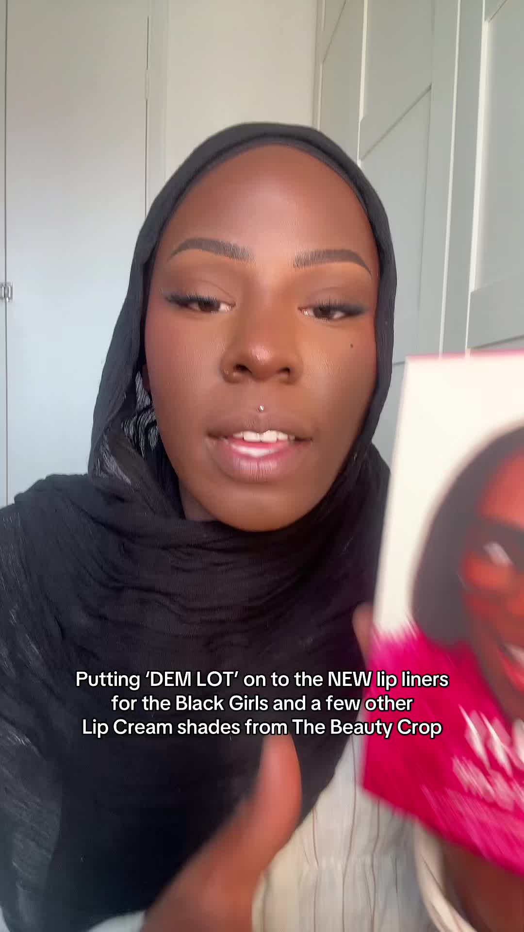 TikTok post by @ameenaroshae for The Beauty Crop. Caption reads: Had to get DEM LOTS first impression if these....