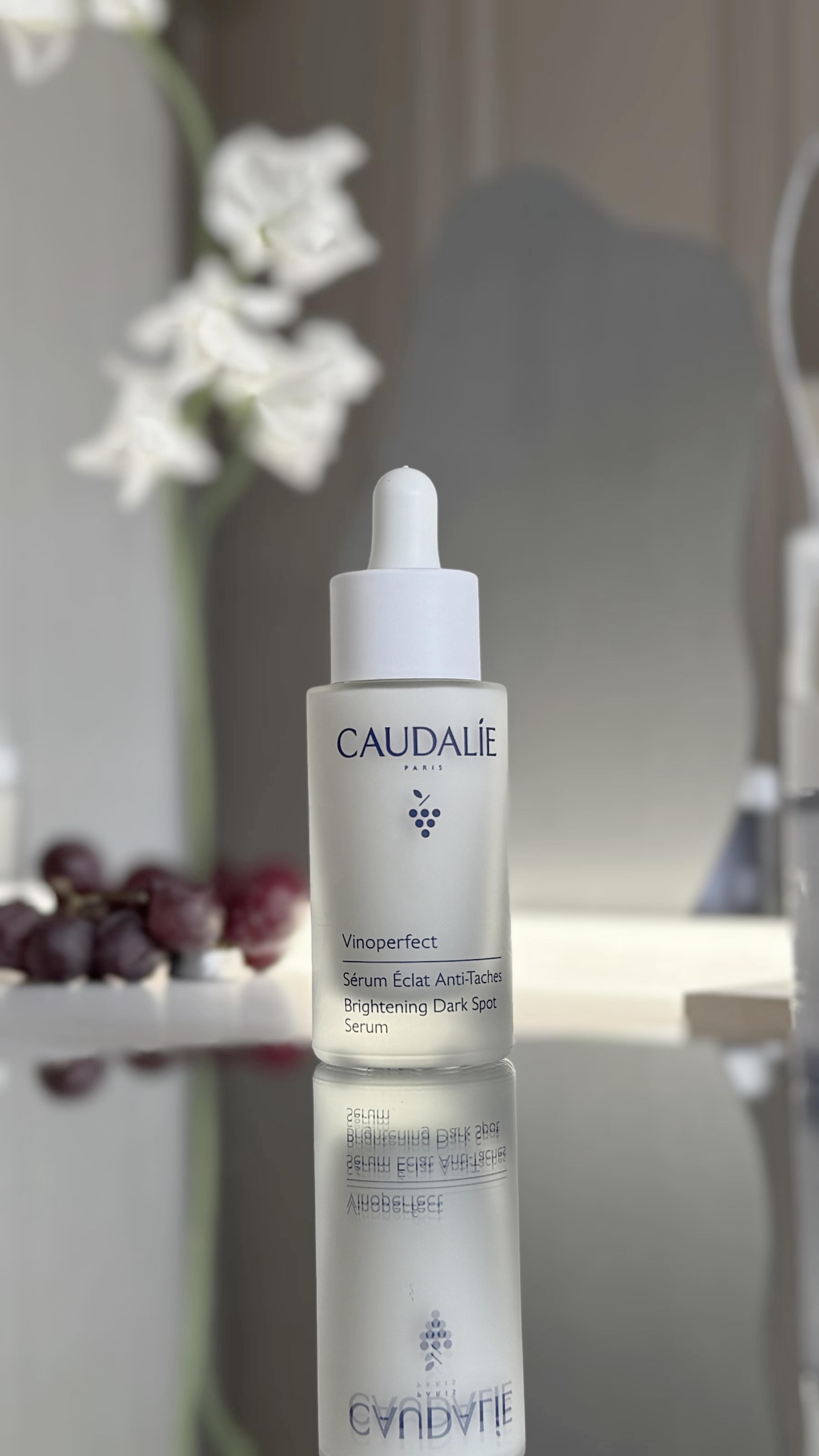 Instagram post by @disruptive_beaute for Caudalie. Caption reads: Le spécialiste des taches fête ses 20 ans 🎂....