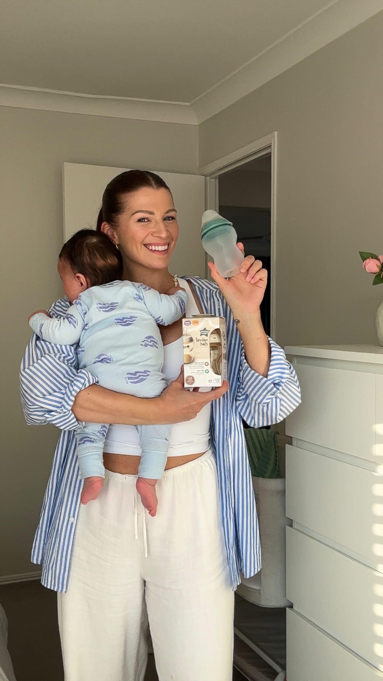 Instagram post by @kelseyroseodell for Chemist Warehouse. Caption reads: Finding a bottle your baby actually takes to is a....