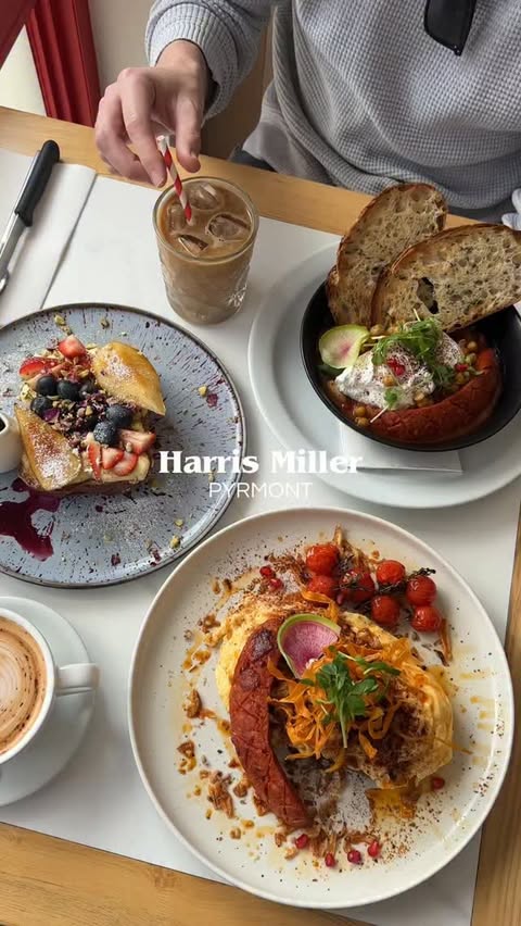 Instagram post by @harris.miller.sydney for Eros Influencer Marketing. Caption reads: Looks like I need to spend more time in Pyrmont if....
