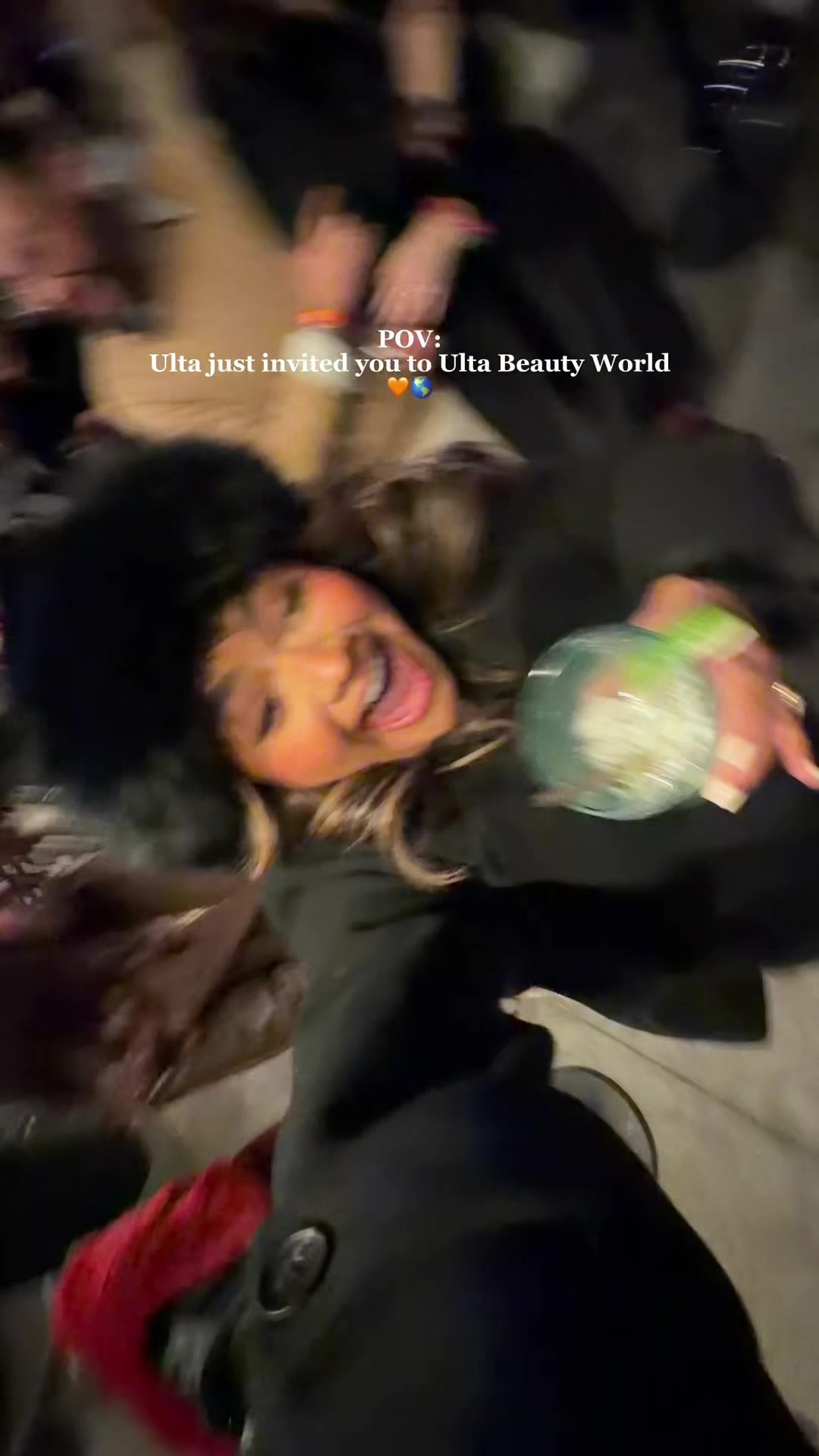 TikTok post by @valerianatttt for Ulta Beauty. Caption reads: [...] #surprise #latinacontentcreator #dreamjob....