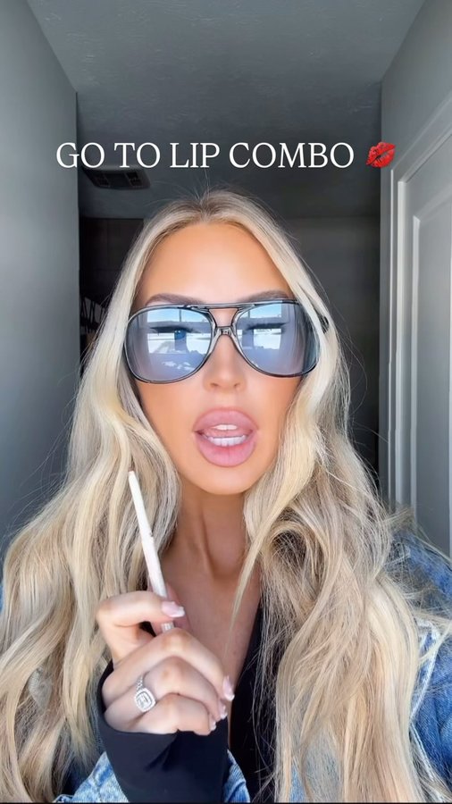 Instagram post by @laurennicolewhite for City Beauty. Caption reads: My new go to lip combo! City Beauty just launched....