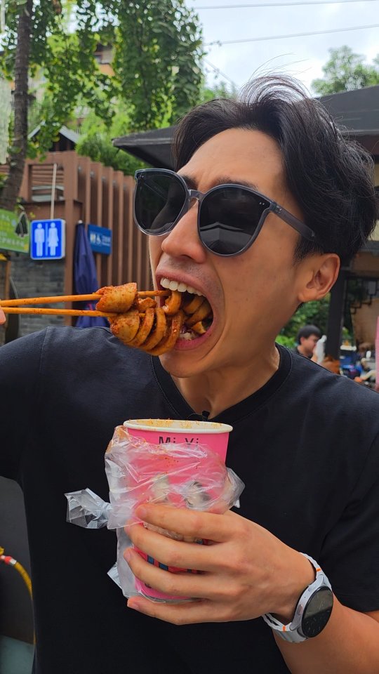 Instagram post by @zermattneo for Trip.com. Caption reads: $100 Chengdu Night Market Street Food tour! Every....