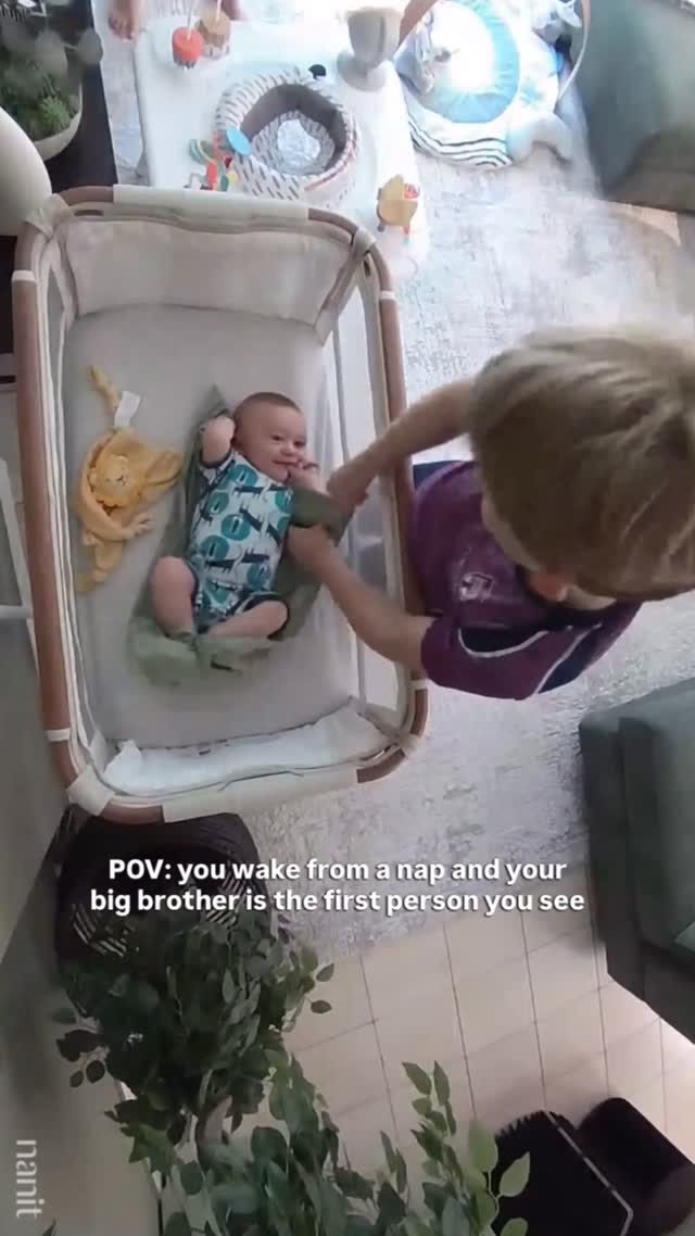 Instagram post by @lydias_layton_life for Nanit. Caption reads: Life is so much better with a big brother 💙

Love....