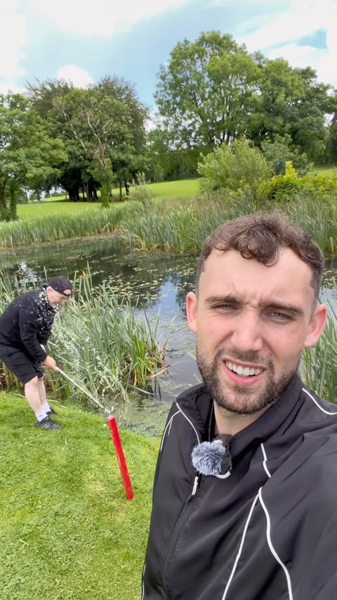Instagram post by @2biglugs for Holafly. Caption reads: [...] you swing a golf club like my father)....