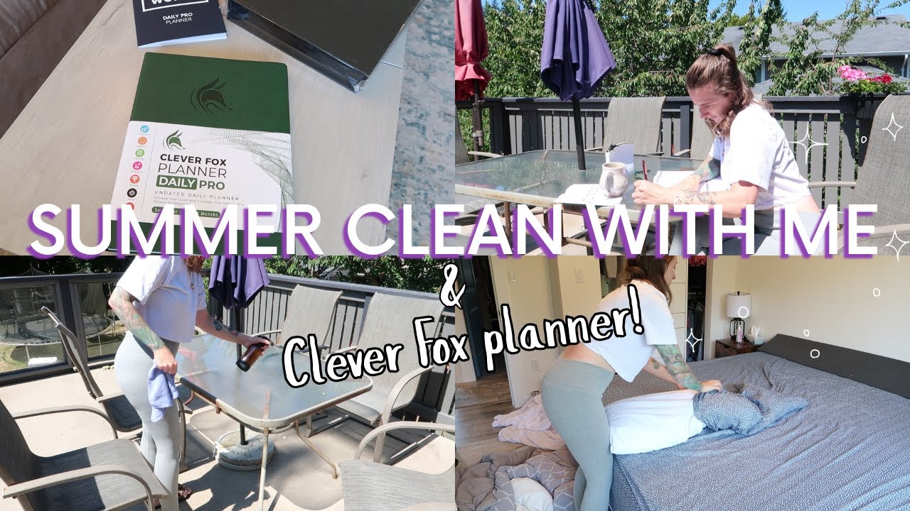 YouTube post by @msamycleaning for Clever Fox. Caption reads: SUMMER CLEAN WITH ME // BEDROOM CLEANING....