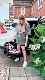 Instagram post by @thismamalife for Joie Baby Gear. Caption reads: ad A car seat system that’s super easy to use,....