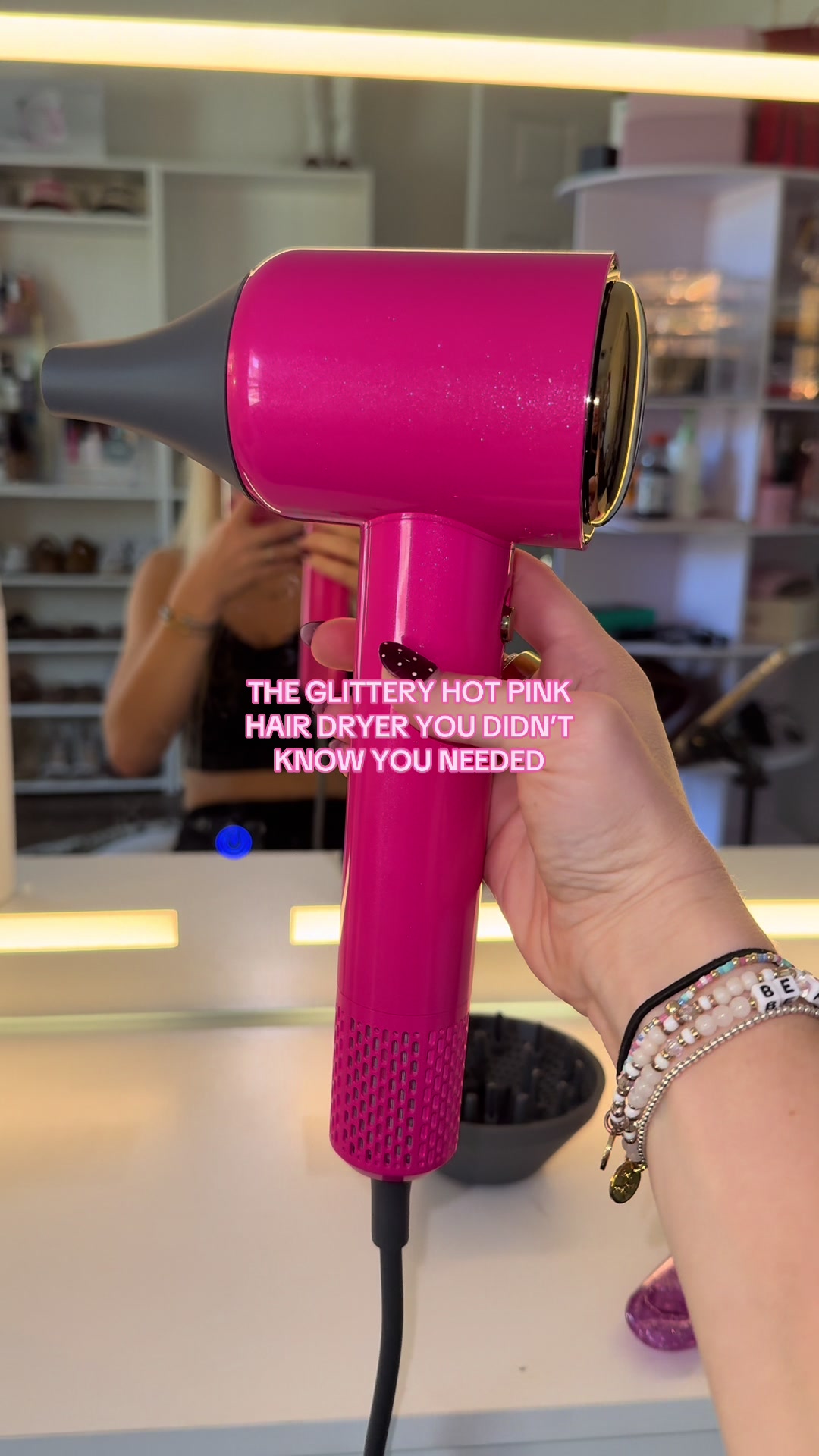 TikTok post by @alissalove_0 for Tideway. Caption reads: [...] FAST 👏🏼🩷 #hairextensions #hairdryer....