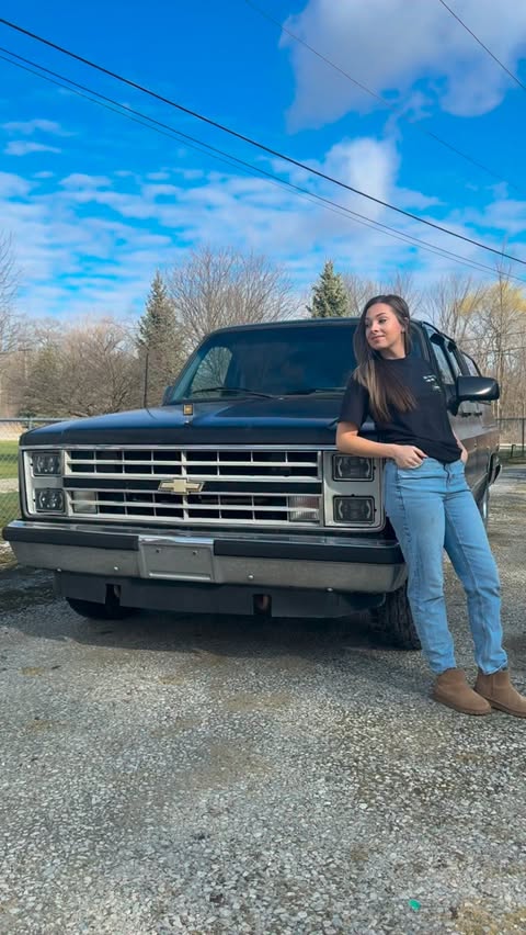 Instagram post by @mirandarumfelt for Chevrolet. Caption reads: Love this 🤩 Chevy’s “See the USA” collection just....