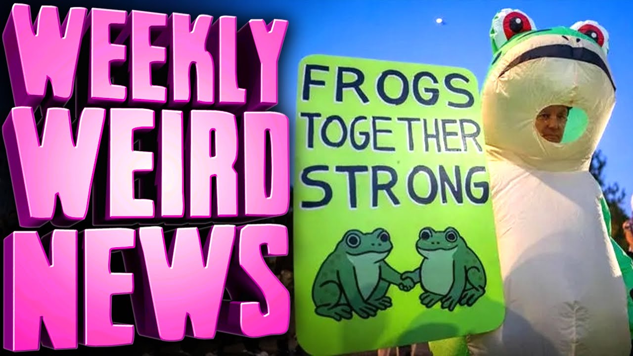 YouTube post by @InternetTodayTV for NBC News. Caption reads: Portland's Inflatable Heroes on the Front Lines....