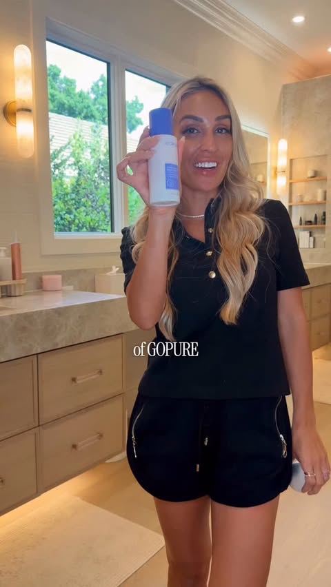 Instagram post by @aivanelli for goPure. Caption reads: A little @gopurebeauty eye gel and suddenly he’s....