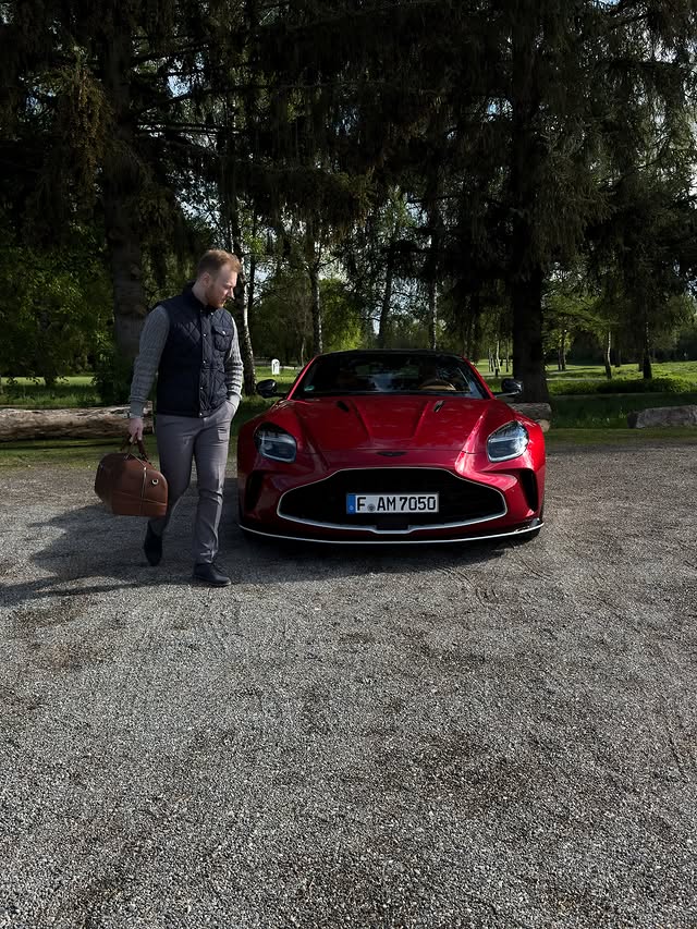 Instagram post by @the.mattbook for Aston Martin. Caption reads: [Ad] Aston Martin days 🐮🌅 #astonmartin [...].