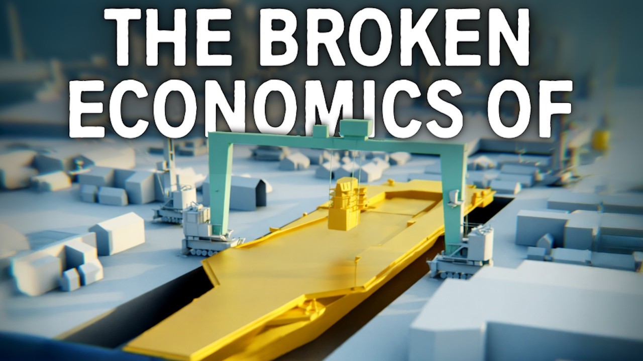 YouTube post by @Micro-Econ-YT for Storyblocks. Caption reads: The Problem With Building Trump's Golden Fleet.