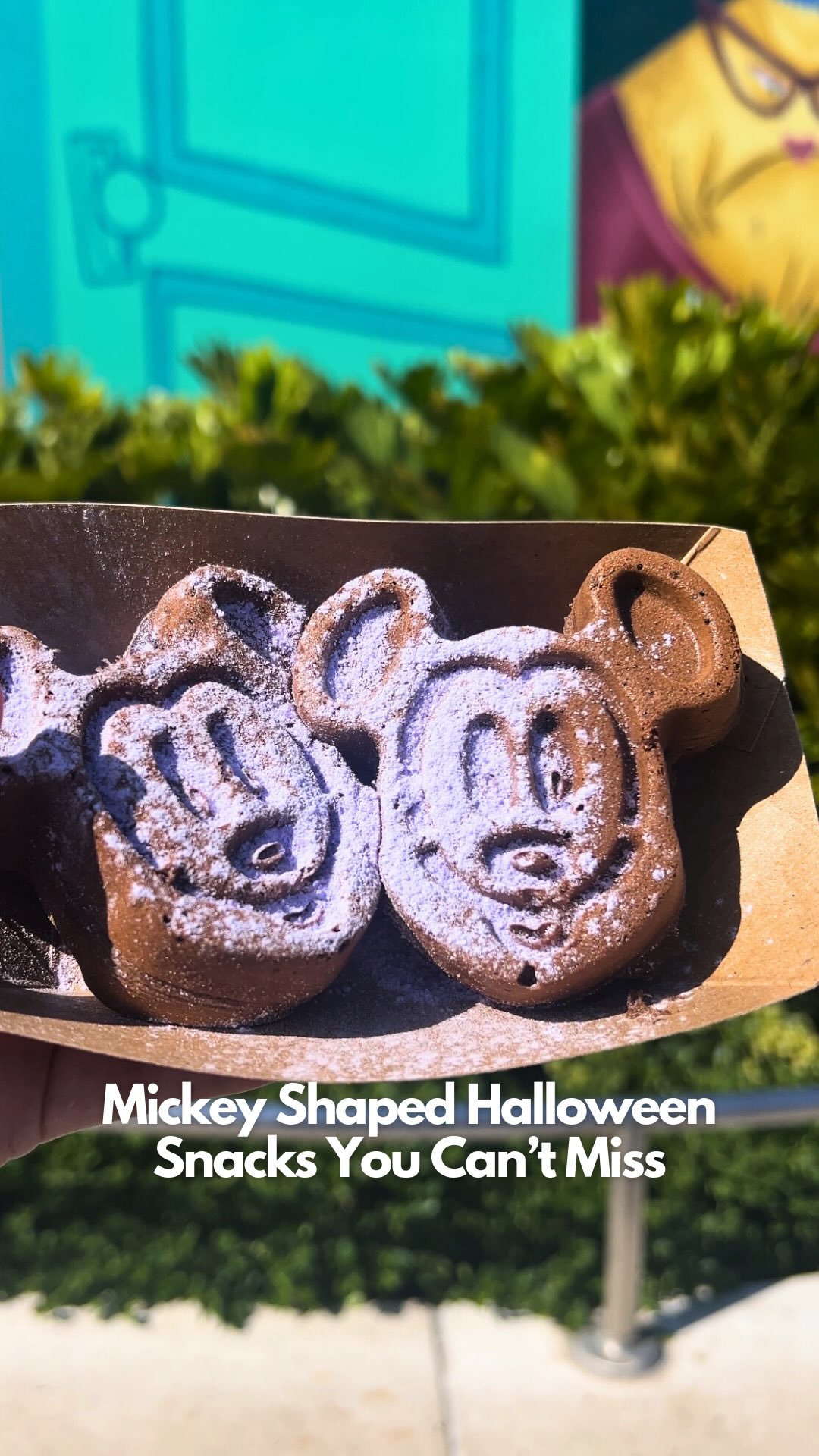 Instagram post by @mickeyvisit for Visit Anaheim. Caption reads: 🚨🎃Come try Disneyland Halloween Mickey....