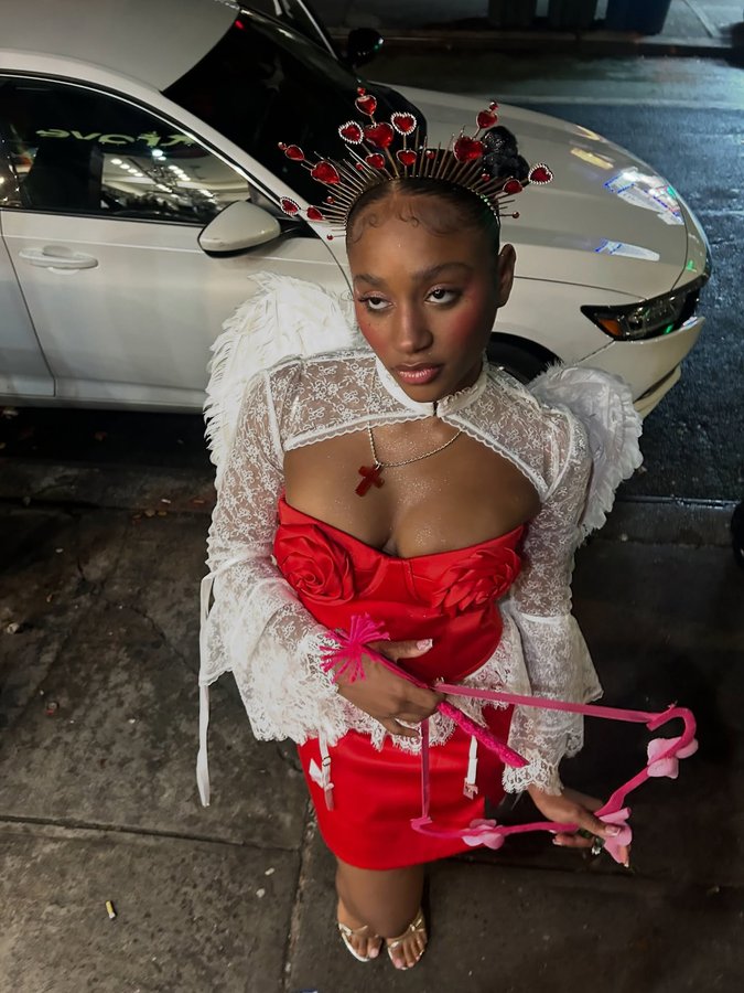 Instagram post by @prodlaila for Marc Jacobs. Caption reads: wasn’t even gonna dress up but i figured this....