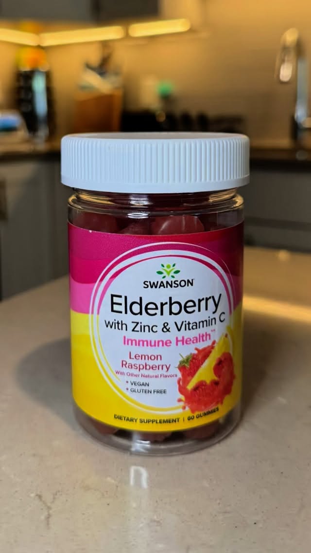 Instagram post by @foodiefun_adventures for Swanson Health. Caption reads: Immune support that tastes like 🍭 @swansonhealth....