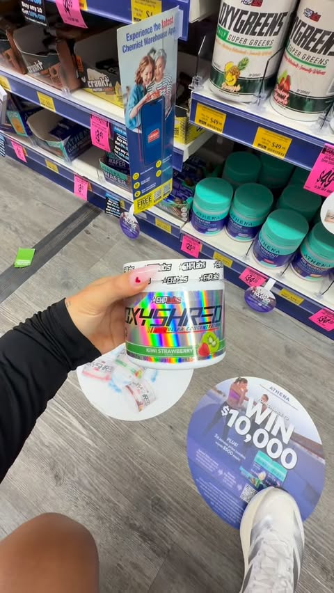 Instagram post by @kelsiefaithhthomas for EHPlabs. Caption reads: [...] = Consistent routine 🔋 Grab your @ehplabs....