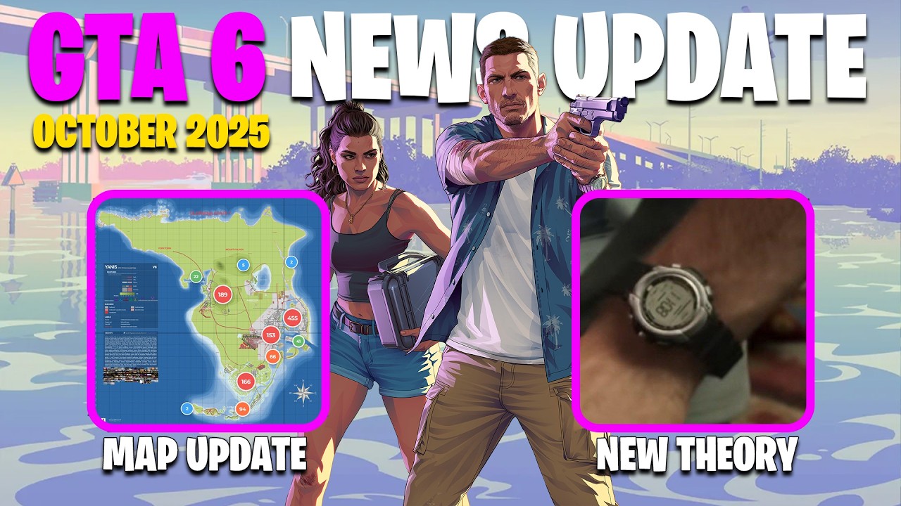 YouTube post by @TGG_ for Xbox. Caption reads: GTA 6 News Recap: Map Update, Trailer 3/Pre-Order....