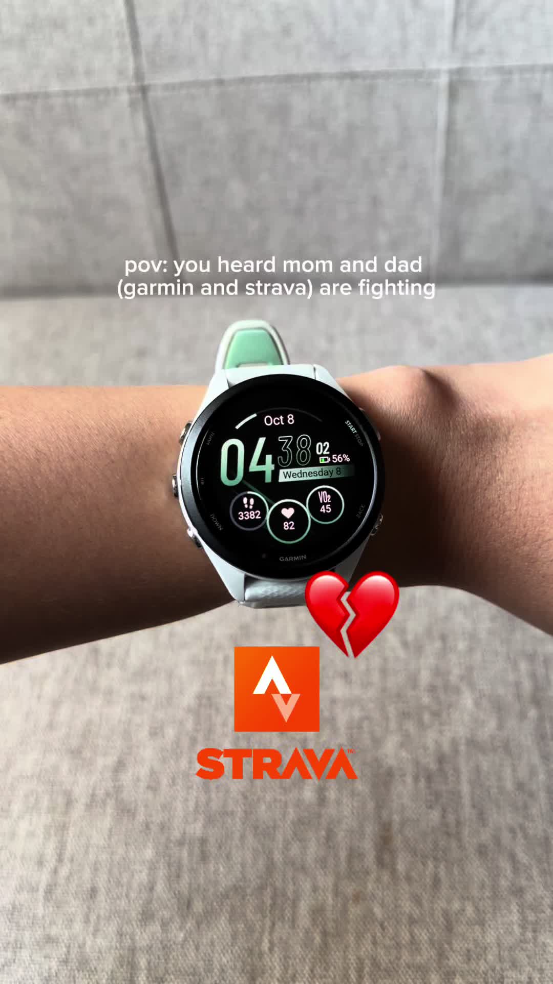 TikTok post by @annievtrann for COROS. Caption reads: @COROS has entered the chat (disclaimer: #gifted....