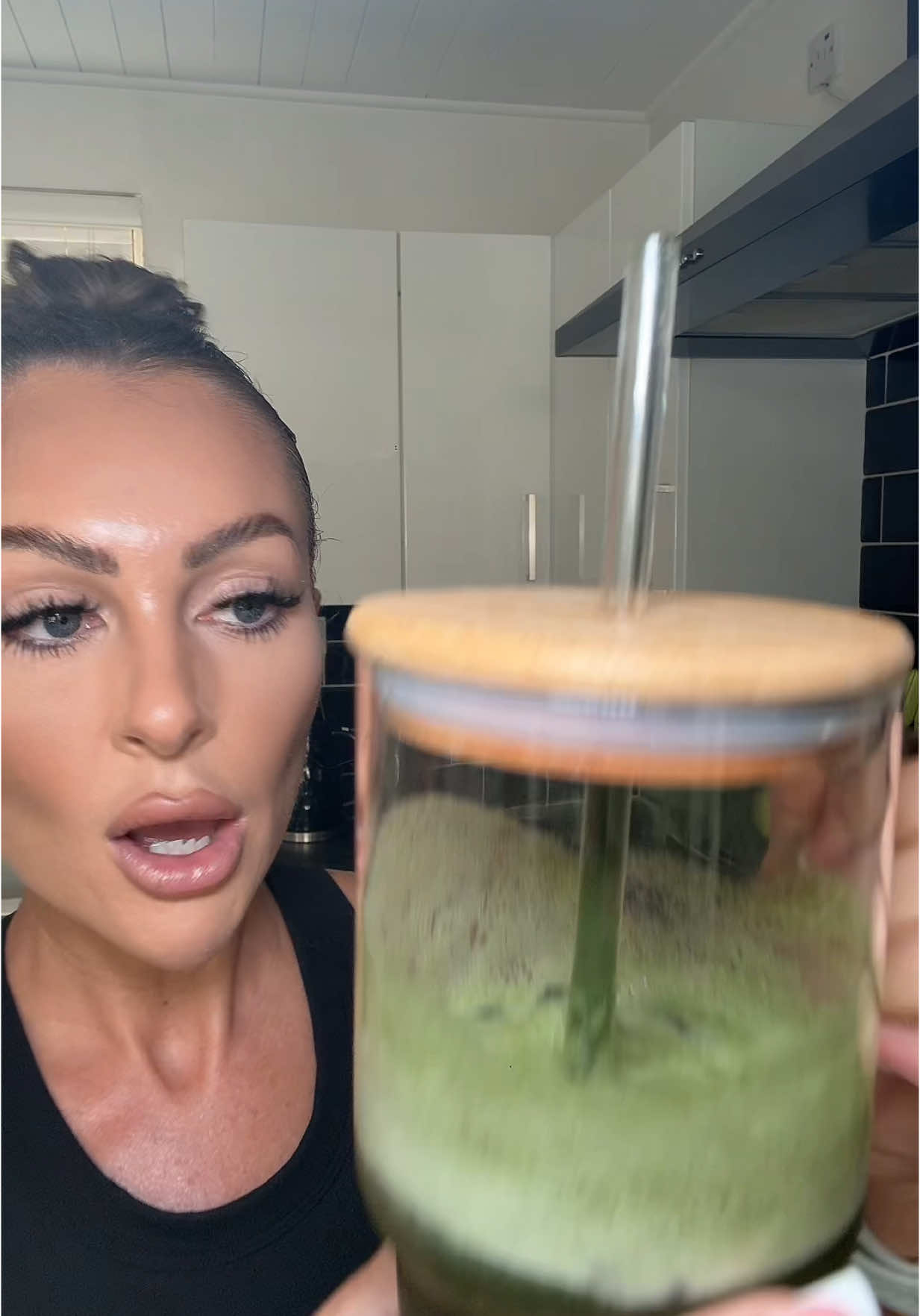 TikTok post by @emmalouisehutton for EHPlabs. Caption reads: On offer ✅  #oxygreens #greens #greens #gut....