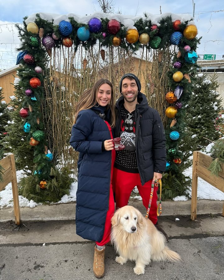 Instagram post by @farmernick for Save The Duck. Caption reads: Merry Chrismukkah from our family to yours 🎄🕎.