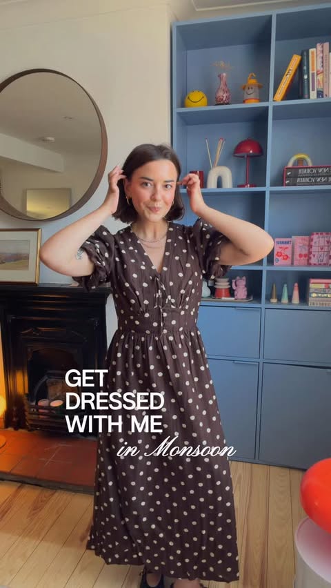 Instagram post by @pollyrosey for Monsoon. Caption reads: [...] season dresses from the kind people at....