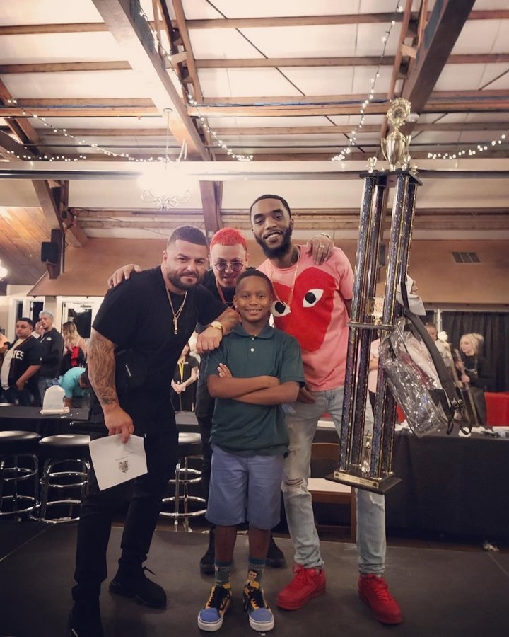 Instagram post by @bubba_cutz for Barbershopconnect. Caption reads: And then there was a Rumble in the Rockies 
1st....