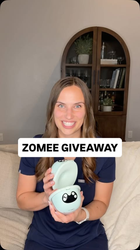 Instagram post by @kayleerabaja for Zomee. Caption reads: [...] Day! To celebrate, I’m giving away Zomee’s....