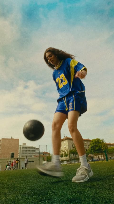Instagram post by @pola.freestyle for Jordan. Caption reads: Brasil Futebol x Jordan Brand @jumpman23 bringing....